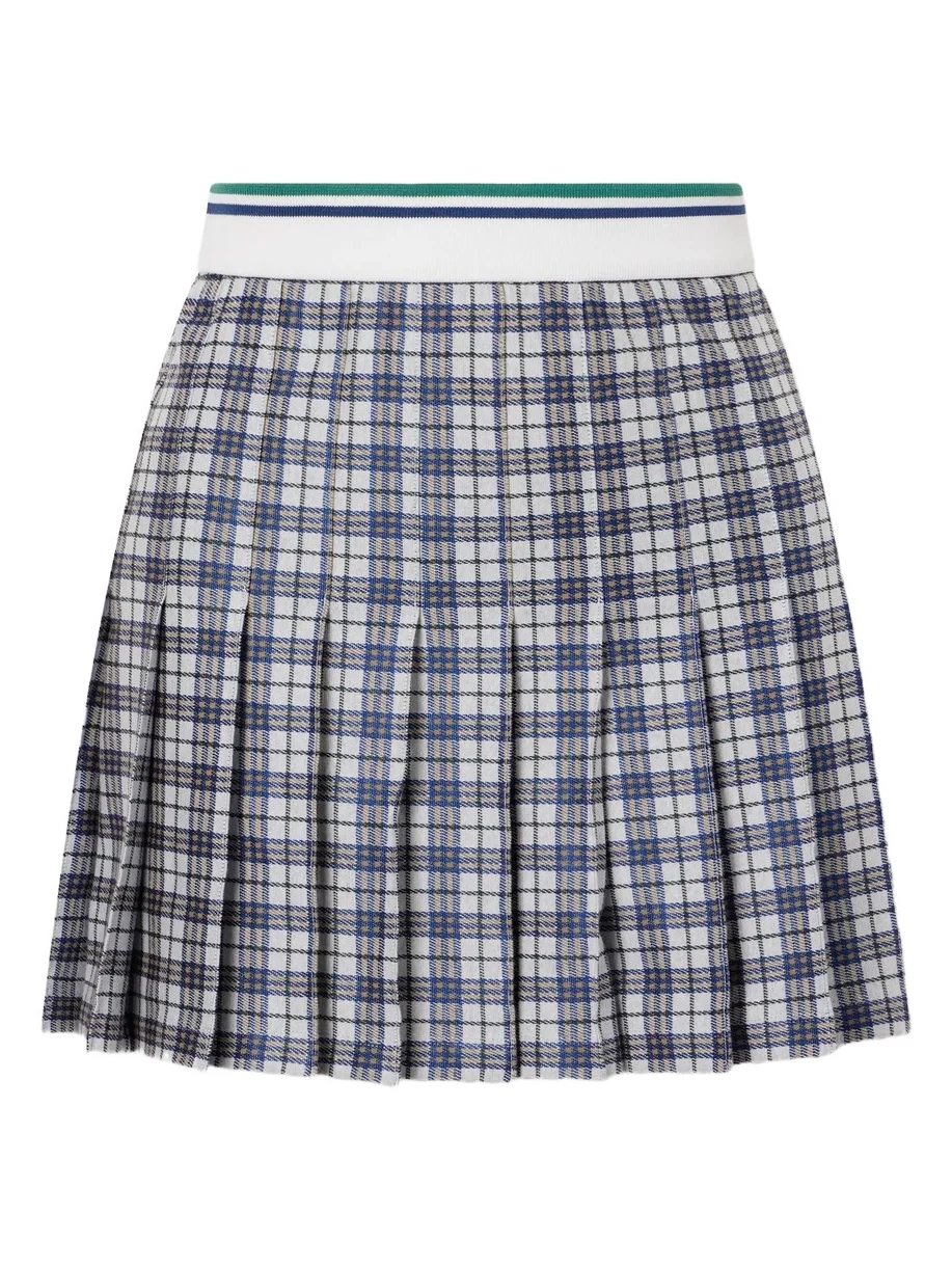 Checked Pleated Jersey Mini Skirt Checked Pleated Jersey Mini Skirt