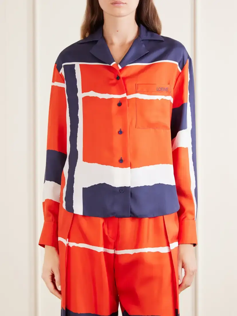 Loewe Printed Silk-twill Blouse | Thumbnail 3 Loewe Printed Silk-twill Blouse | Thumbnail 3