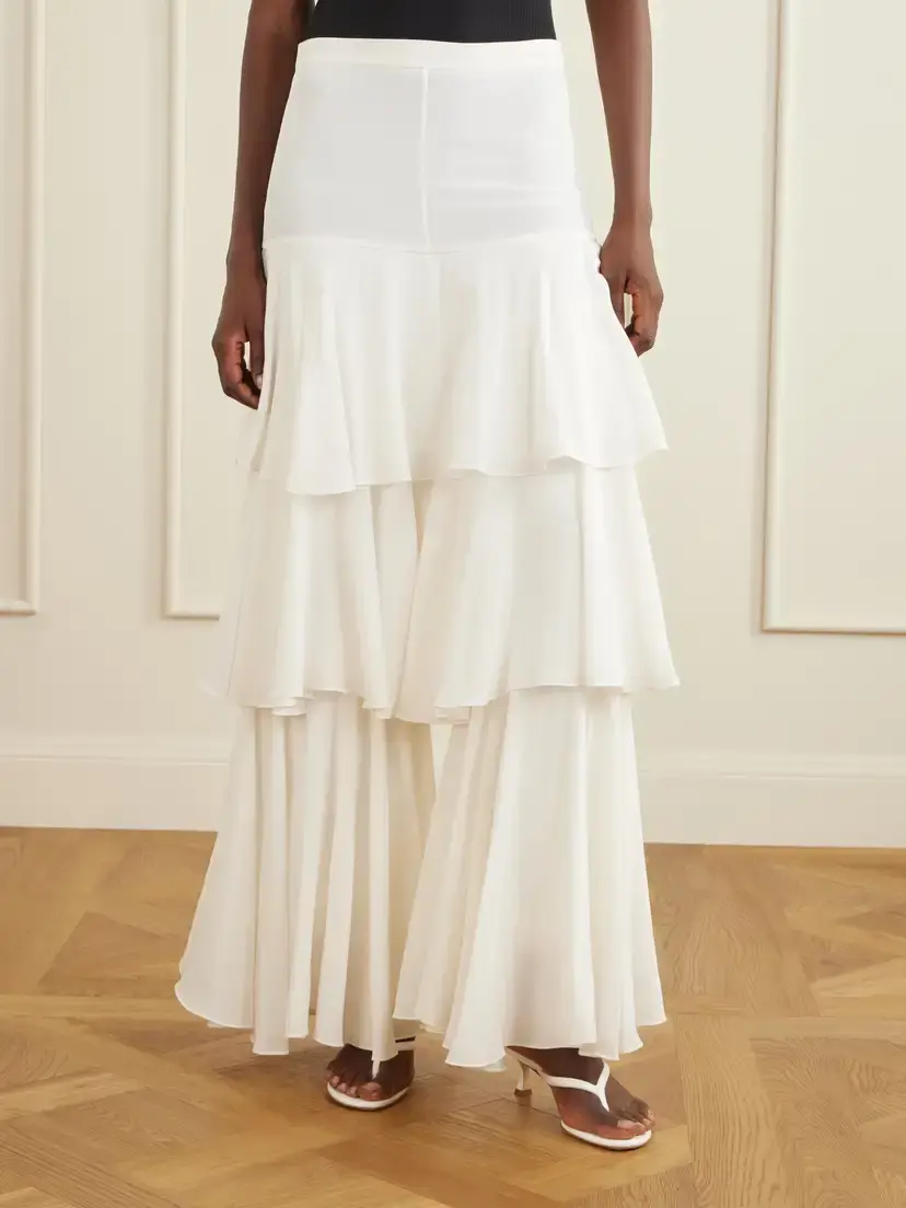 Sharon Wauchob Ruffled Silk Wide-leg Pants | Thumbnail 3