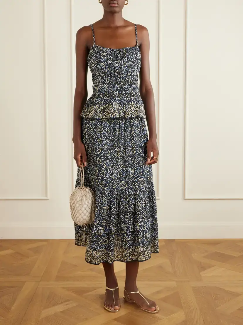 Ulla Johnson Anya Printed-cotton Tank | Thumbnail 2 Ulla Johnson Anya Printed-cotton Tank | Thumbnail 2