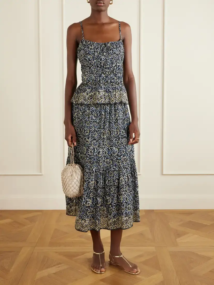Ulla Johnson Olina Printed Cotton-blend Midi Skirt | Thumbnail 2