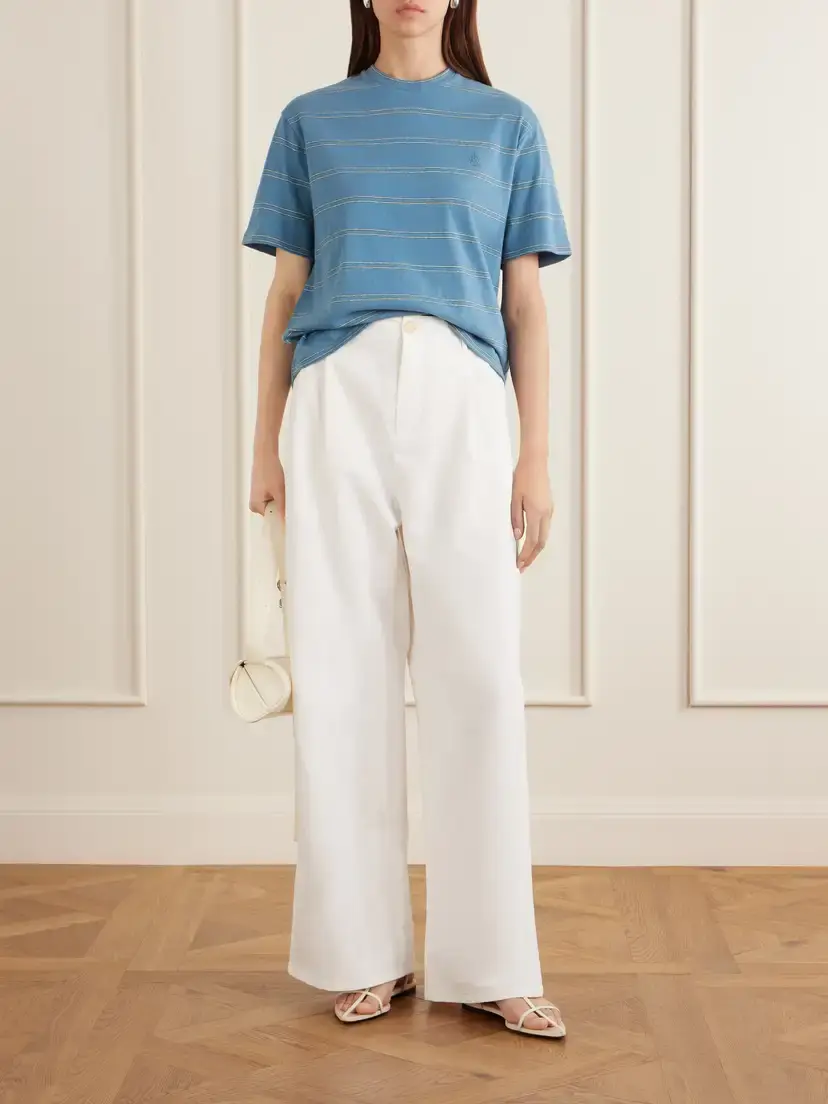 Jil Sander Pleated Cotton-twill Wide-leg Pants | Thumbnail 2 Jil Sander Pleated Cotton-twill Wide-leg Pants | Thumbnail 2