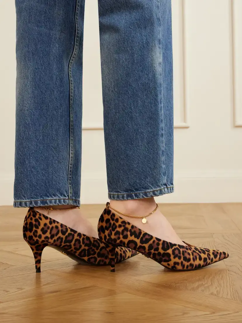 Stella McCartney Embellished Leopard-print Velvet Pumps | Thumbnail 2 Stella McCartney Embellished Leopard-print Velvet Pumps | Thumbnail 2