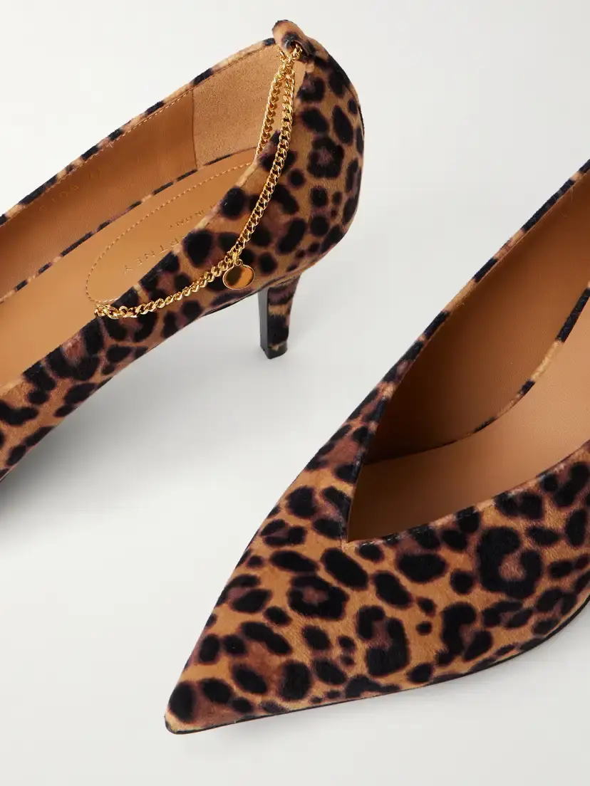Stella McCartney Embellished Leopard-print Velvet Pumps | Thumbnail 5 Stella McCartney Embellished Leopard-print Velvet Pumps | Thumbnail 5