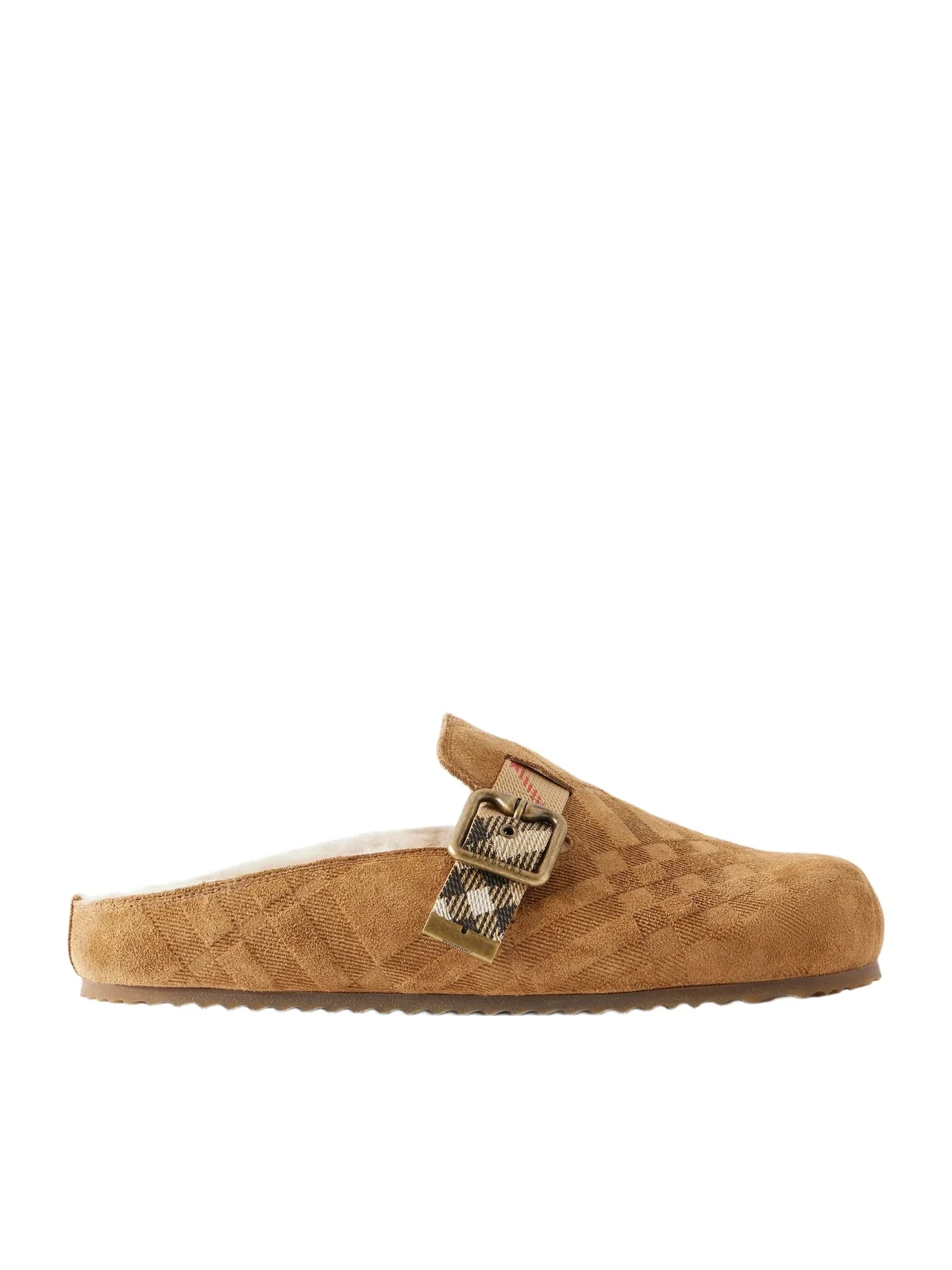 Urchin Check Shearling-trimmed Clogs Urchin Check Shearling-trimmed Clogs