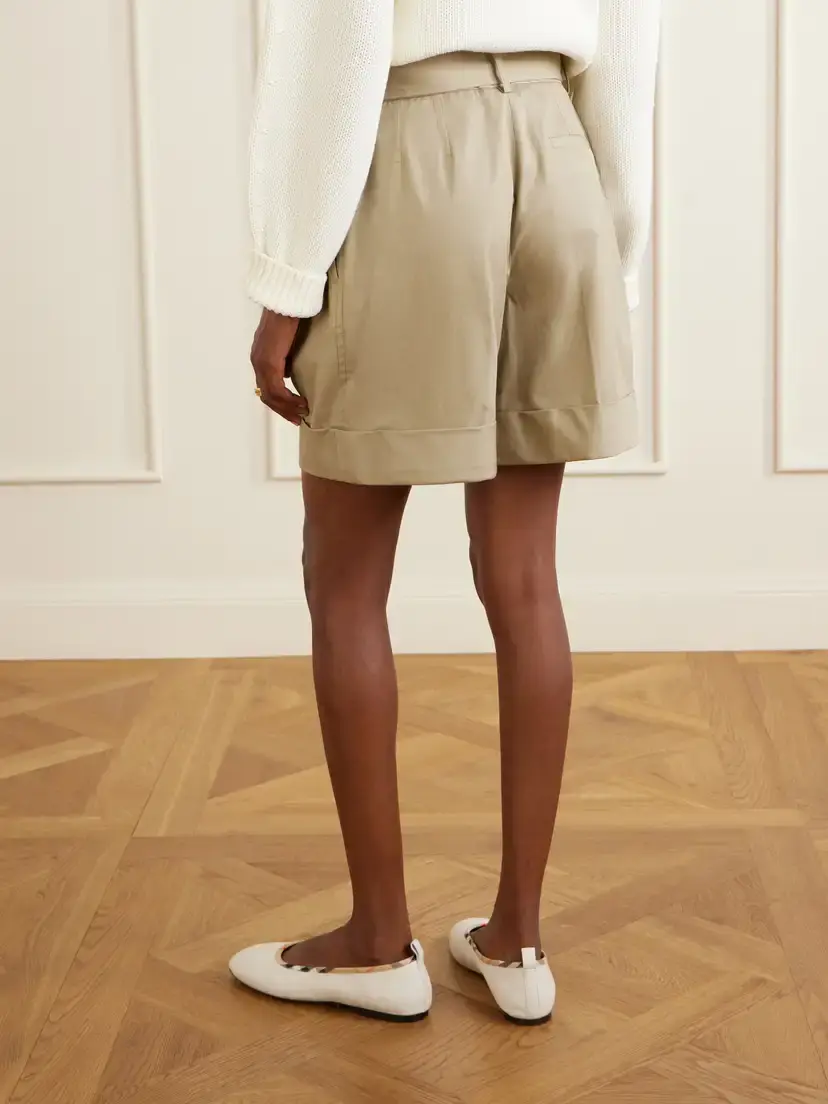 Burberry Belted Cotton-gabardine Shorts | Thumbnail 4 Burberry Belted Cotton-gabardine Shorts | Thumbnail 4