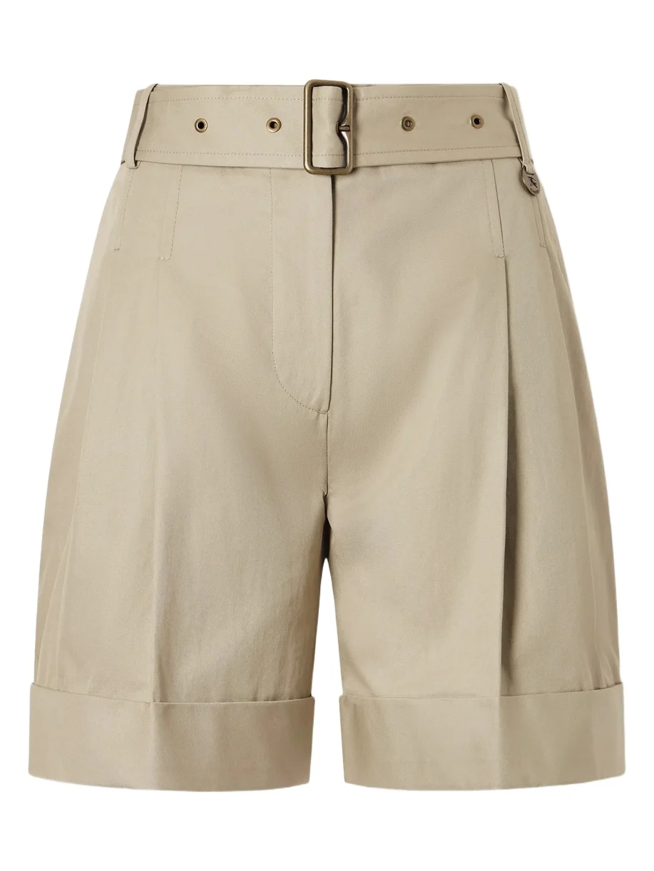 Belted Cotton-gabardine Shorts Belted Cotton-gabardine Shorts