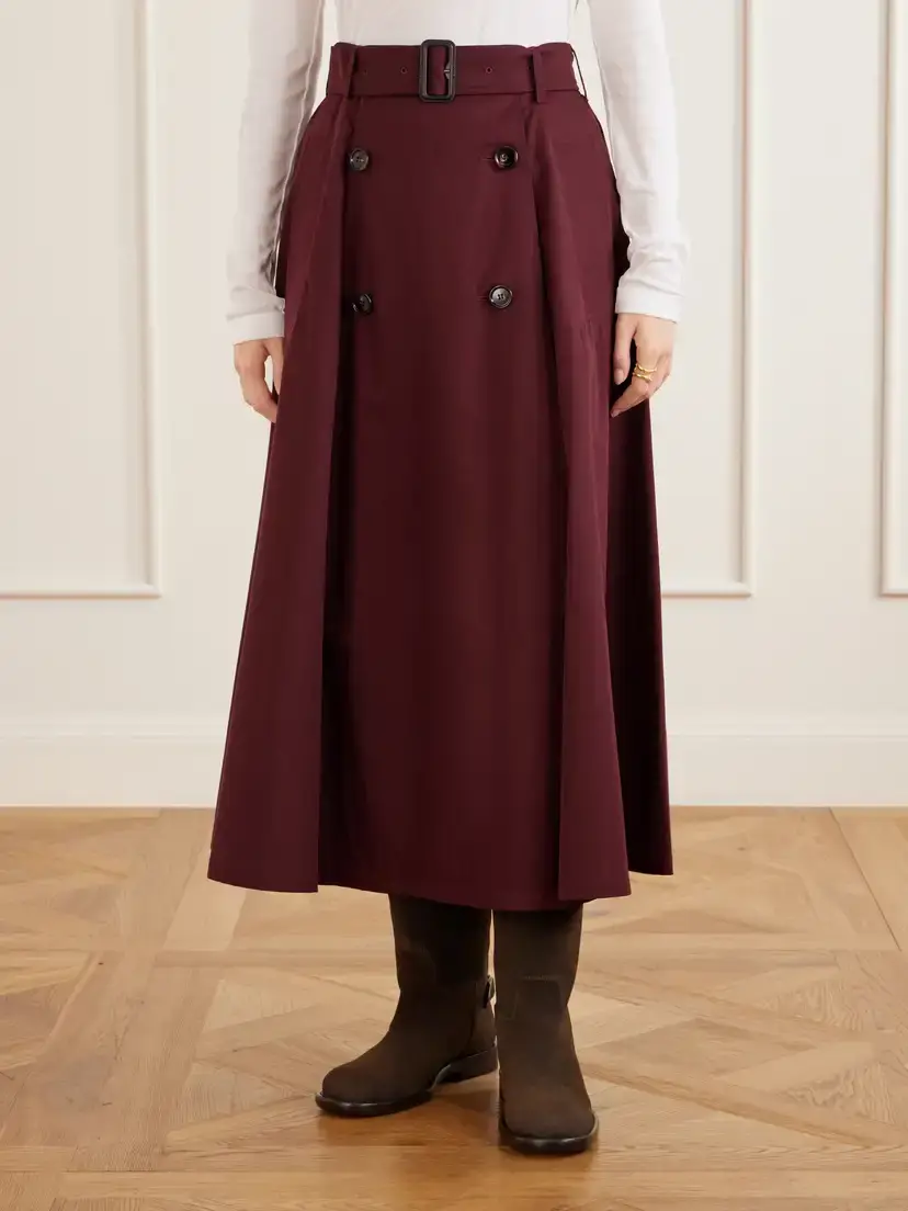 Burberry Belted Wool Midi Skirt | Thumbnail 3 Burberry Belted Wool Midi Skirt | Thumbnail 3