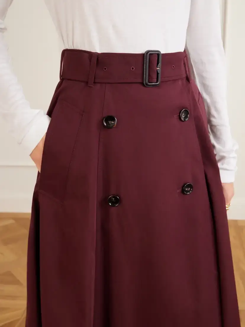 Burberry Belted Wool Midi Skirt | Thumbnail 5 Burberry Belted Wool Midi Skirt | Thumbnail 5