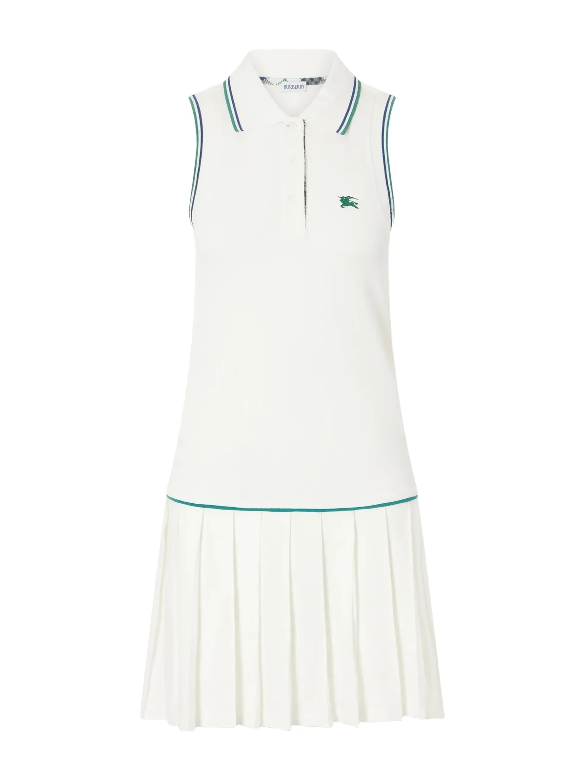 Logo-embroidered Pleated Cotton Dress Logo-embroidered Pleated Cotton Dress