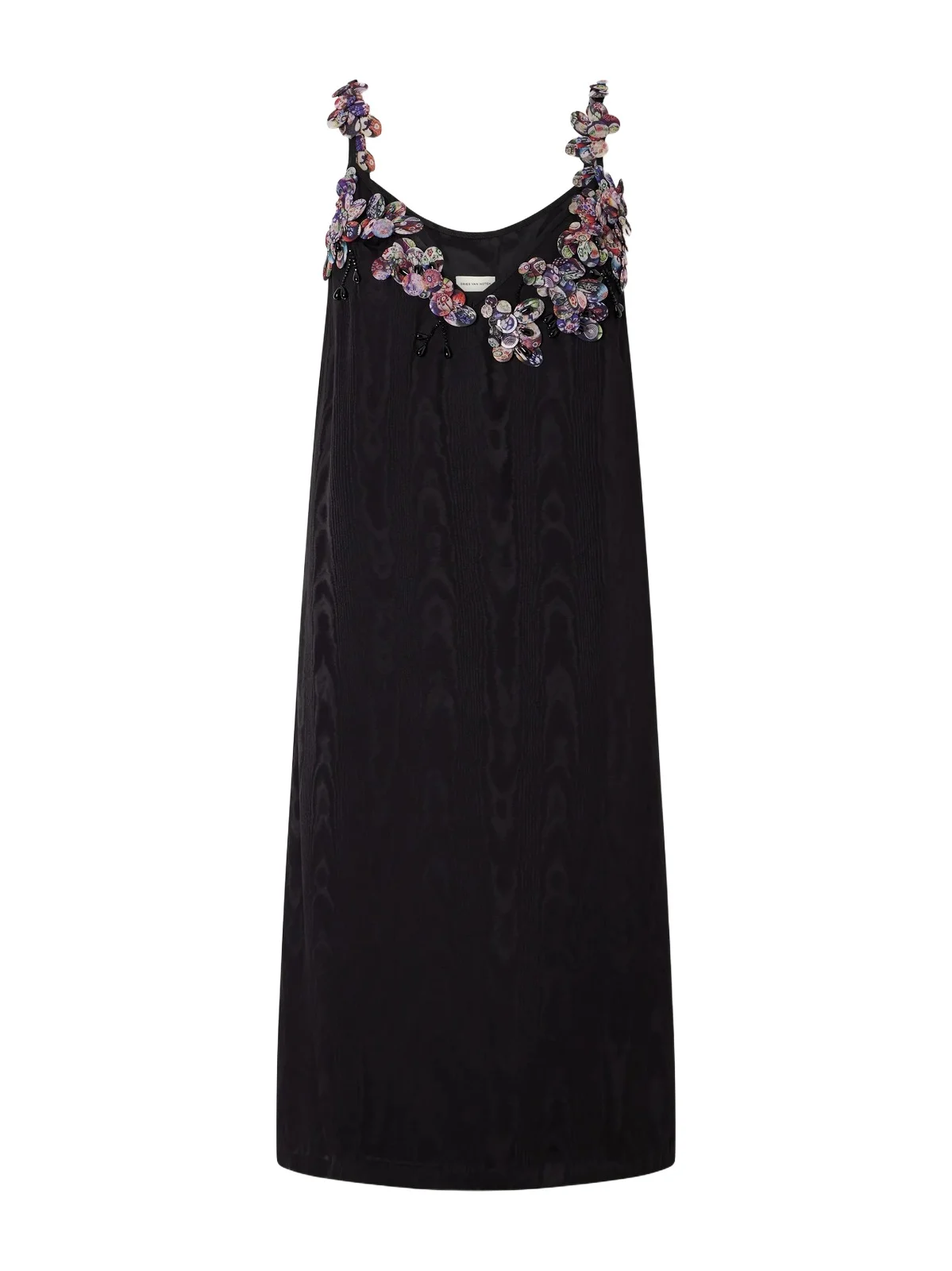 Embellished Moire Mini Dress Embellished Moire Mini Dress