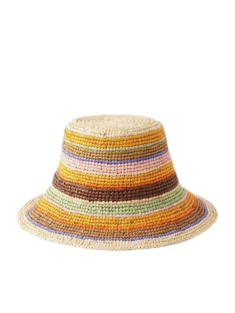 Zimmermann Striped Raffia Bucket Hat | Image 1 Zimmermann Striped Raffia Bucket Hat | Image 1