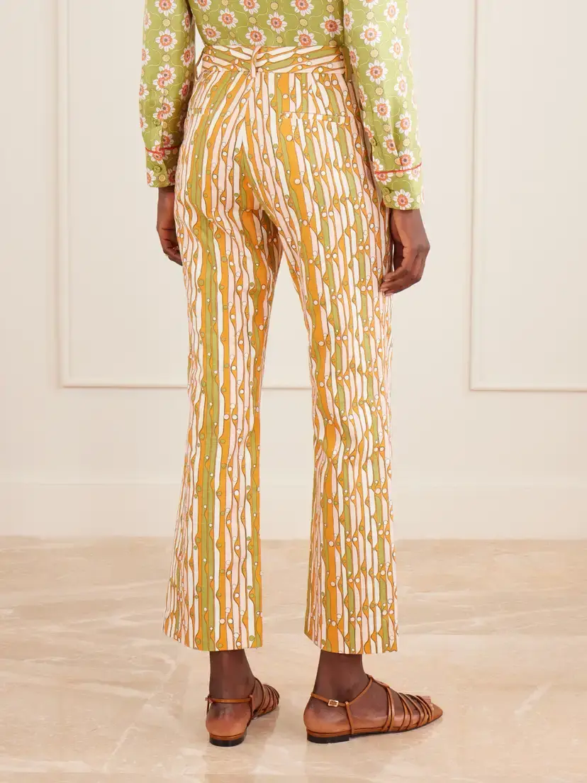 La DoubleJ Printed Stretch-cotton Mid-rise Flared Pants | Thumbnail 4 La DoubleJ Printed Stretch-cotton Mid-rise Flared Pants | Thumbnail 4
