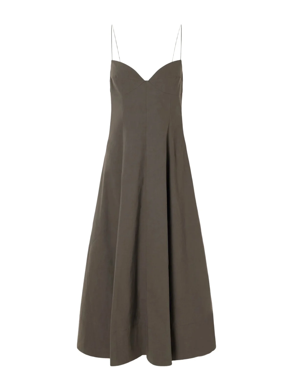 Cami Stretch Cotton-blend Poplin Midi Dress