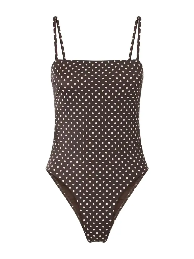Matteau Petite Square Polka-dot Recycled Swimsuit | Image 1 Matteau Petite Square Polka-dot Recycled Swimsuit | Image 1