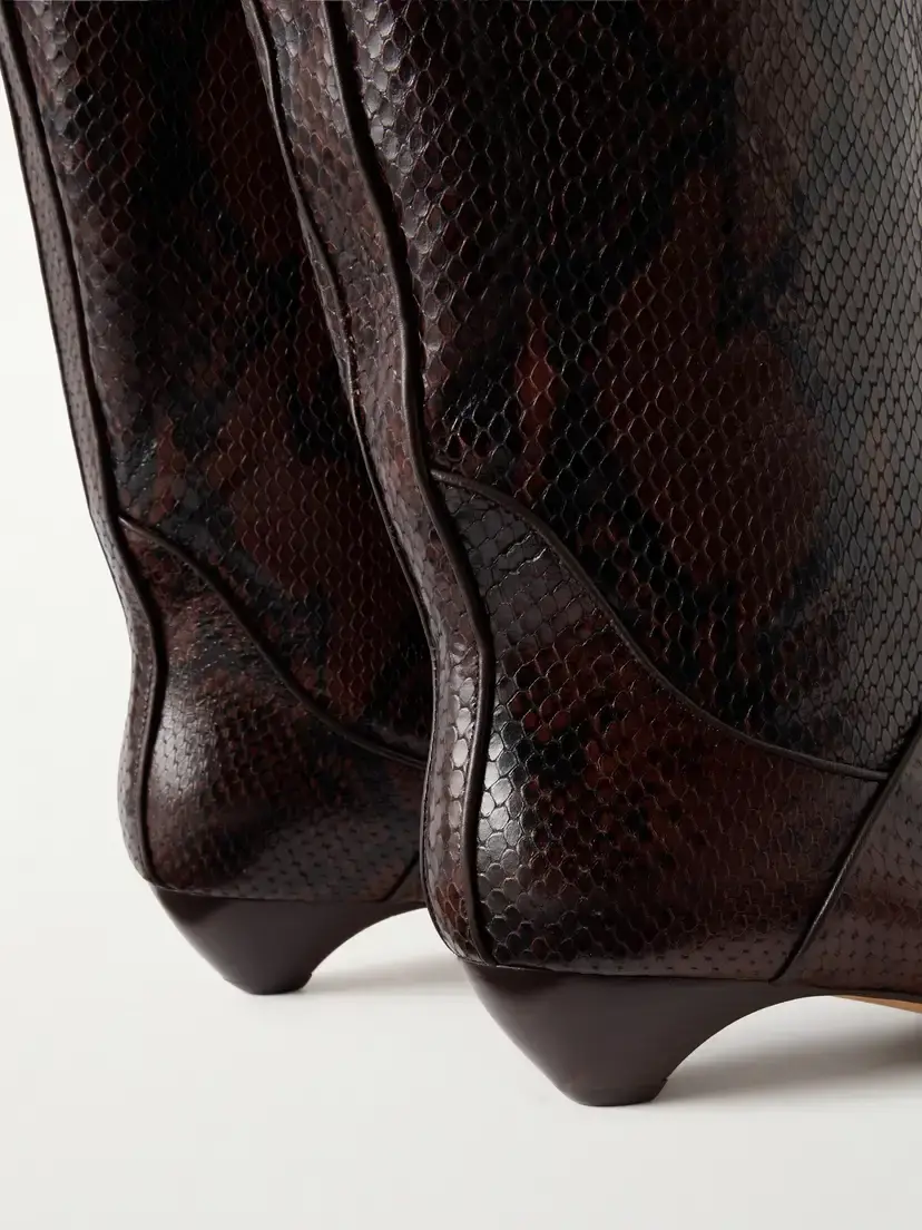 Le Monde Béryl Allegra 25 Snake-effect Leather Knee Boots | Thumbnail 5 Le Monde Béryl Allegra 25 Snake-effect Leather Knee Boots | Thumbnail 5