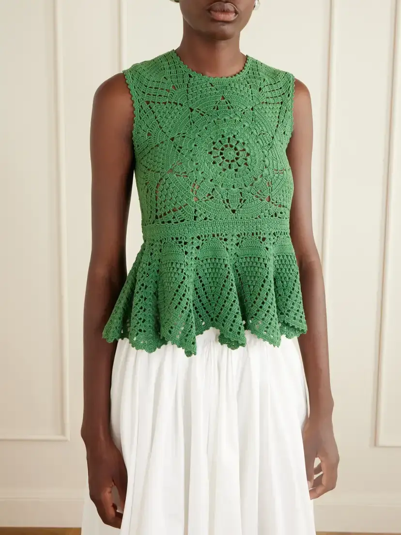 Ulla Johnson Cora Crochet-knit Cotton Top | Thumbnail 3