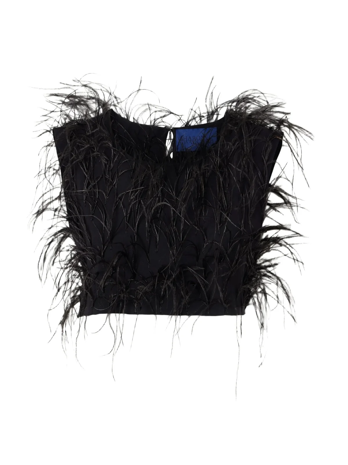 Sharon Wauchob Cato Feather-trimmed Silk Tank