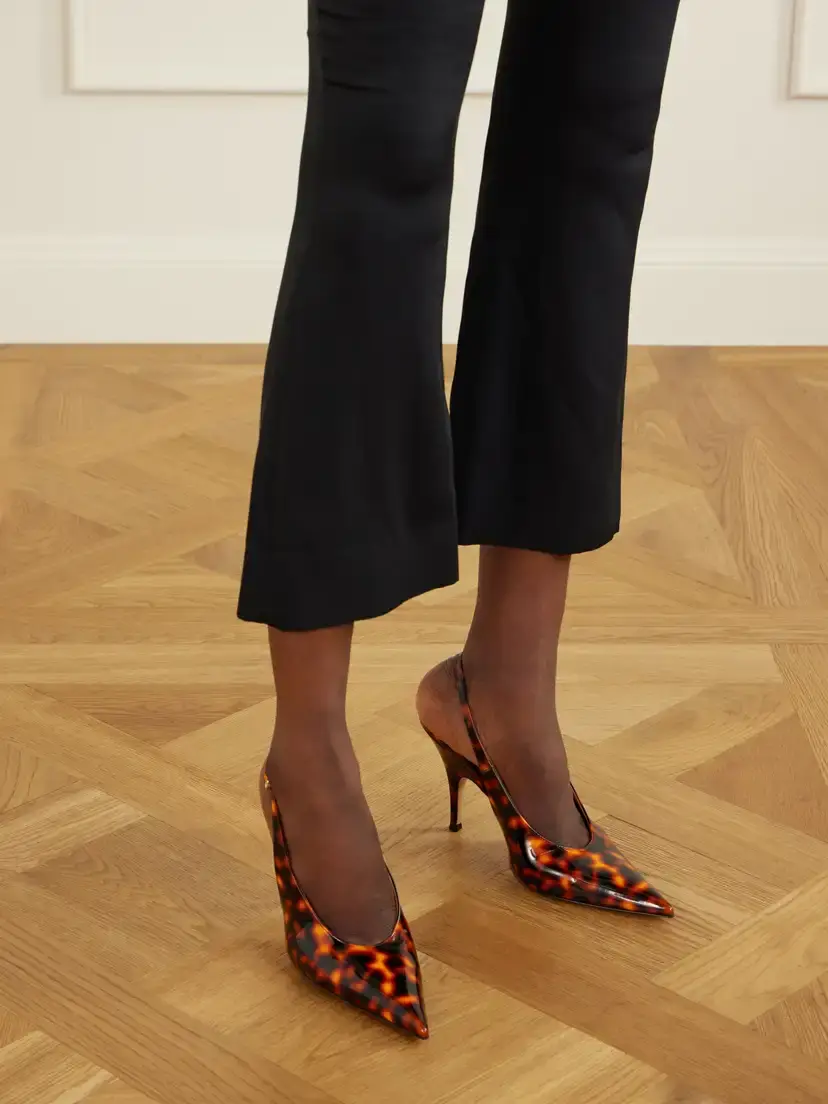 Gianvito Rossi Sofia Sling 95 Animal-printed Patent-leather Pumps | Thumbnail 2 Gianvito Rossi Sofia Sling 95 Animal-printed Patent-leather Pumps | Thumbnail 2