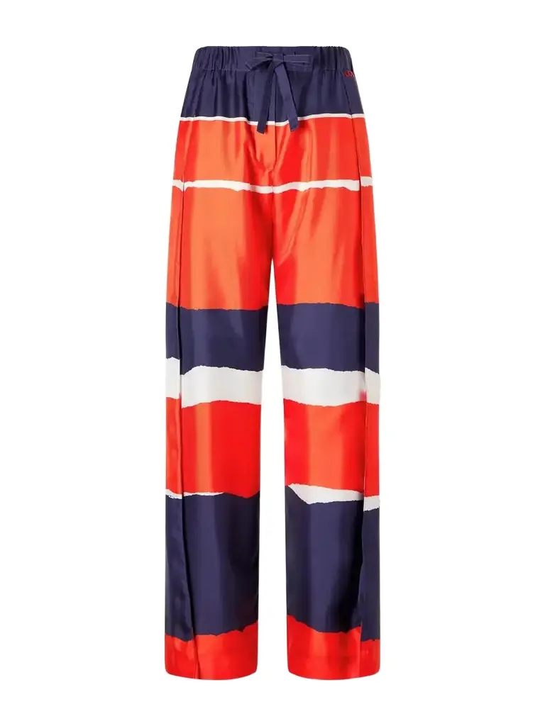 Loewe Printed Silk-twill Wide-leg Pants | Image 1 Loewe Printed Silk-twill Wide-leg Pants | Image 1