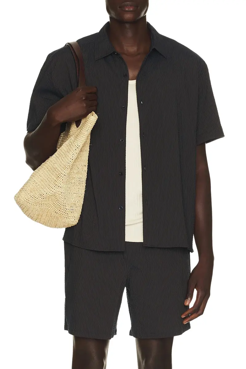 Rowan Seersucker Boxy Shirt Rowan Seersucker Boxy Shirt