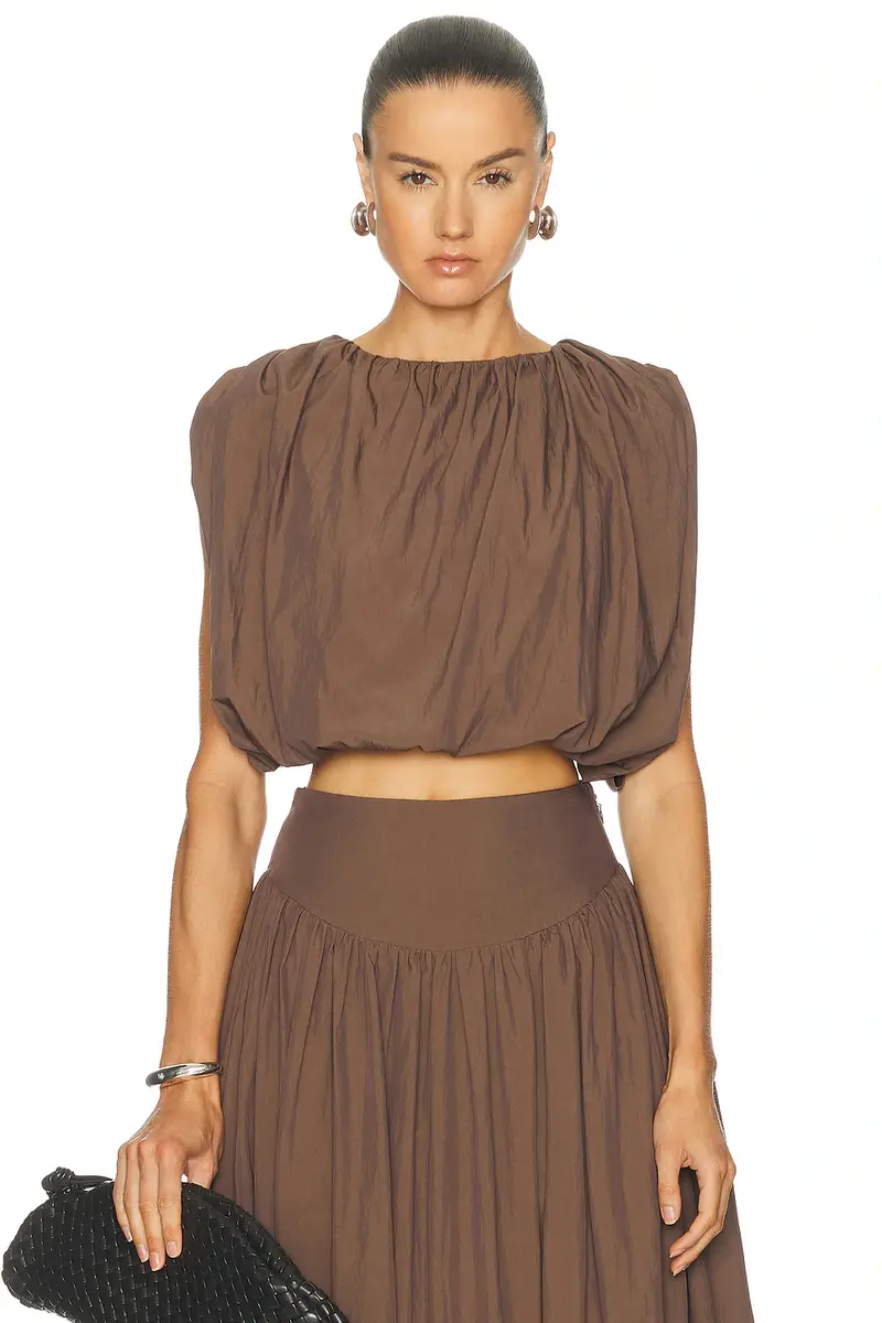 NICHOLAS Nadira Cropped Bubble Top | Thumbnail 5