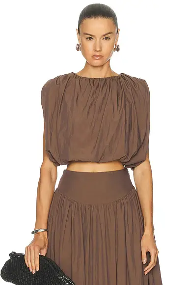 NICHOLAS Nadira Cropped Bubble Top | Image 1 NICHOLAS Nadira Cropped Bubble Top | Image 1