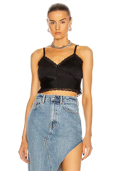 Alexander Wang Lace Trim Fitted Cami Top | Image 1 Alexander Wang Lace Trim Fitted Cami Top | Image 1