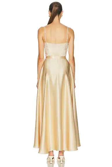 Mirror Palais Lace Silk Midi Dress | Thumbnail 3