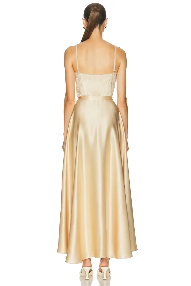 Mirror Palais Lace Silk Midi Dress | Thumbnail 7