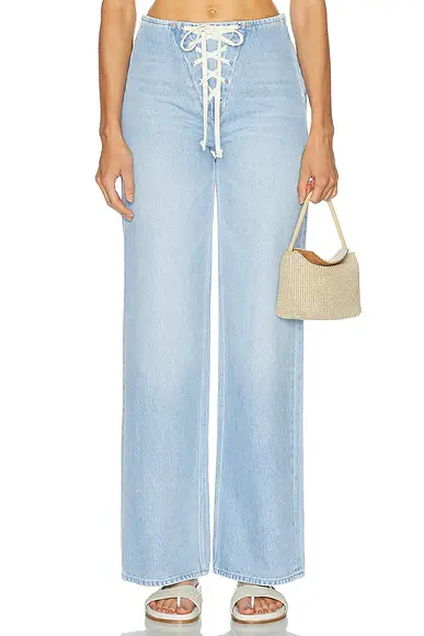 Mother The Laced Up Smoothie Sneak Jeans | Image 1 Mother The Laced Up Smoothie Sneak Jeans | Image 1