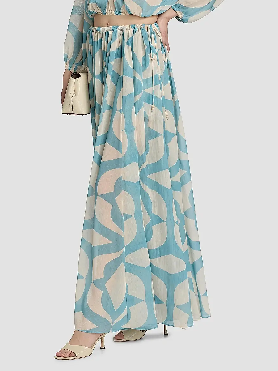 Misa Los Angeles Women's Nila Printed A-Line Maxi Skirt | Thumbnail 4