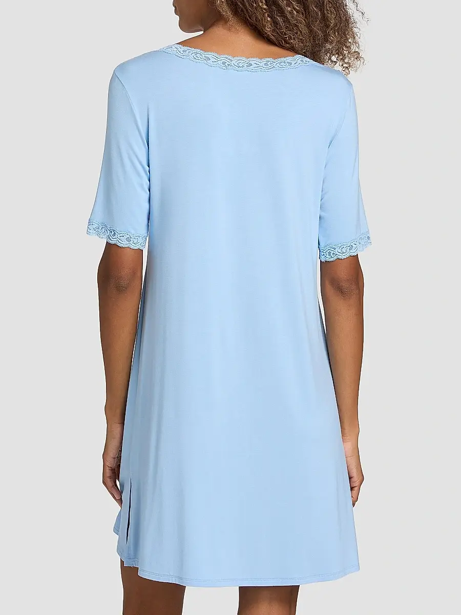 Natori Women's Feathers Essentials Lace-Trim A-line Minidress | Thumbnail 4 Natori Women's Feathers Essentials Lace-Trim A-line Minidress | Thumbnail 4