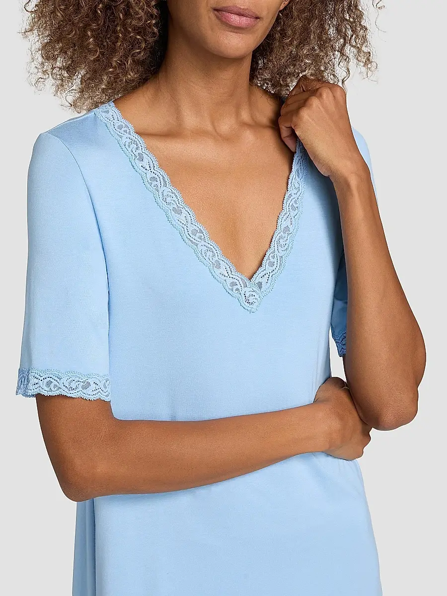 Natori Women's Feathers Essentials Lace-Trim A-line Minidress | Thumbnail 5 Natori Women's Feathers Essentials Lace-Trim A-line Minidress | Thumbnail 5