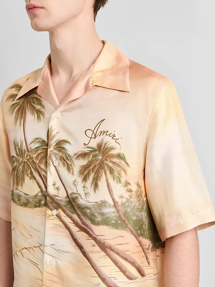 AMIRI Men's Palms Printed Silk Camp Shirt | Thumbnail 5 AMIRI Men's Palms Printed Silk Camp Shirt | Thumbnail 5