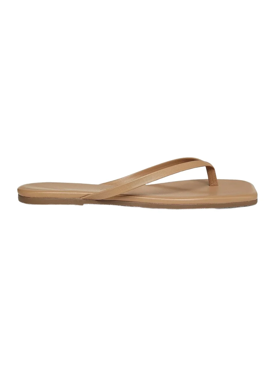 TKEES Women's Square-Toe Lily Leather Sandals