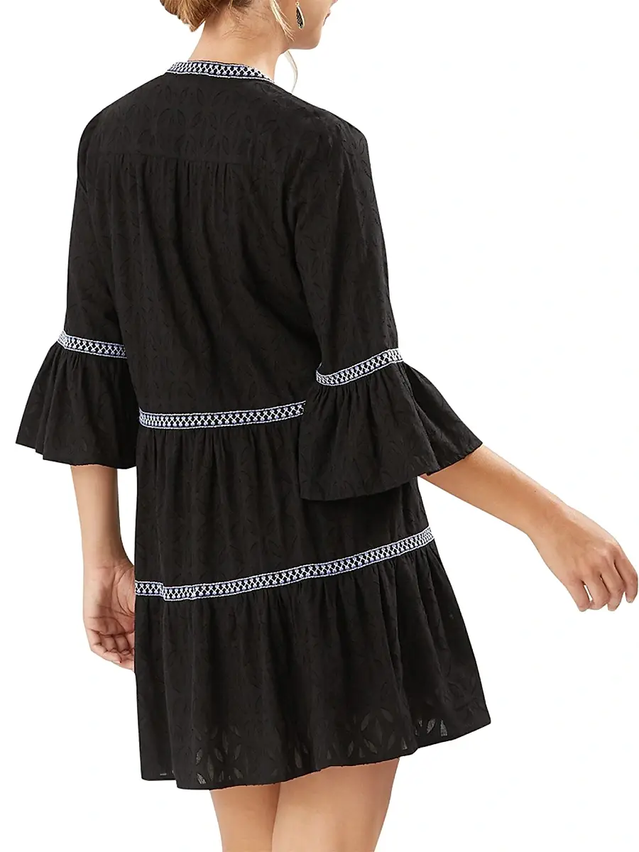 Tommy Bahama Women's Embroidered Tassel Cotton Tunic Dress | Thumbnail 3 Tommy Bahama Women's Embroidered Tassel Cotton Tunic Dress | Thumbnail 3