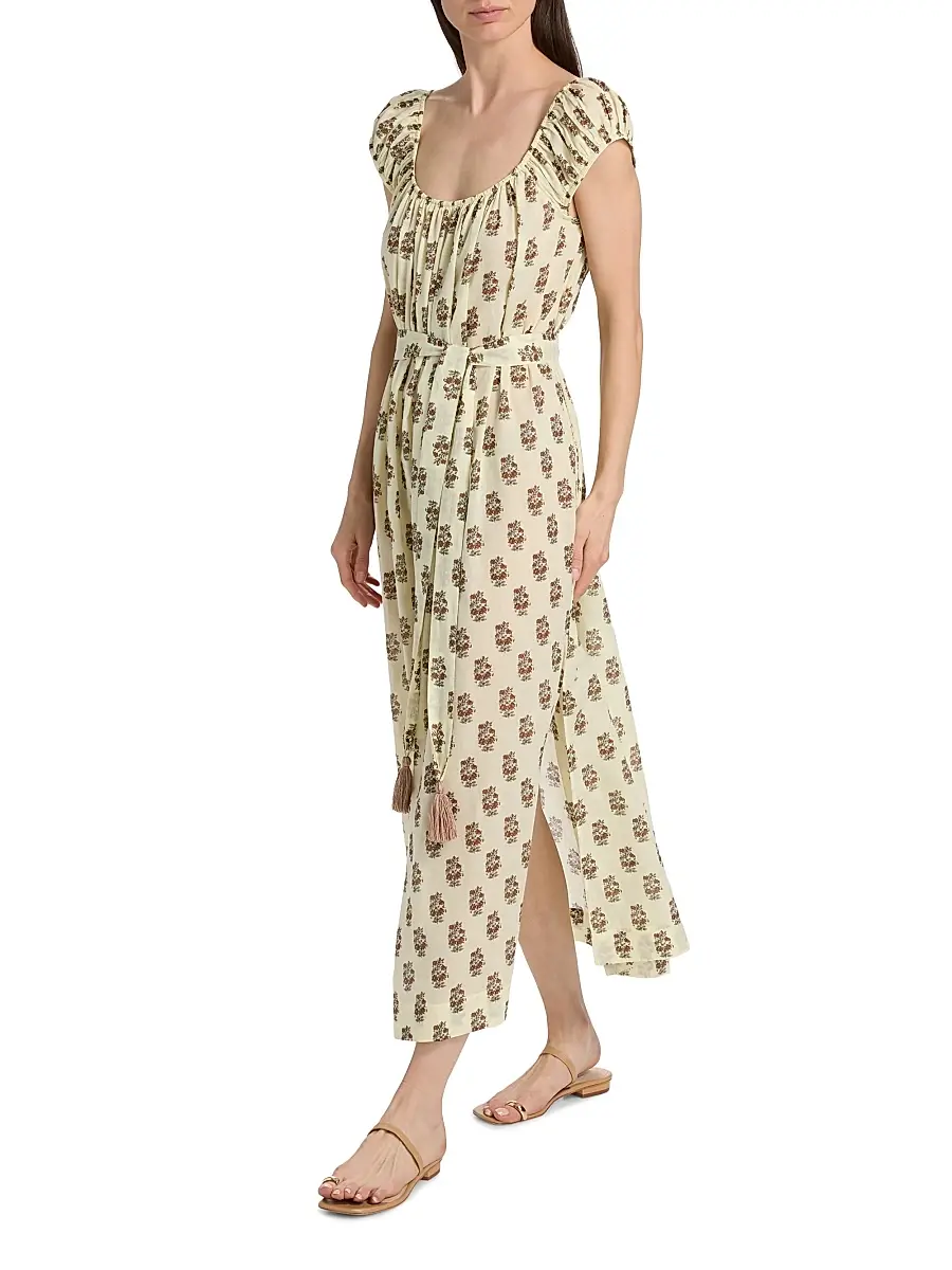 DÔEN Women's Meadowlark Floral Cotton Midi Dress | Thumbnail 2 DÔEN Women's Meadowlark Floral Cotton Midi Dress | Thumbnail 2