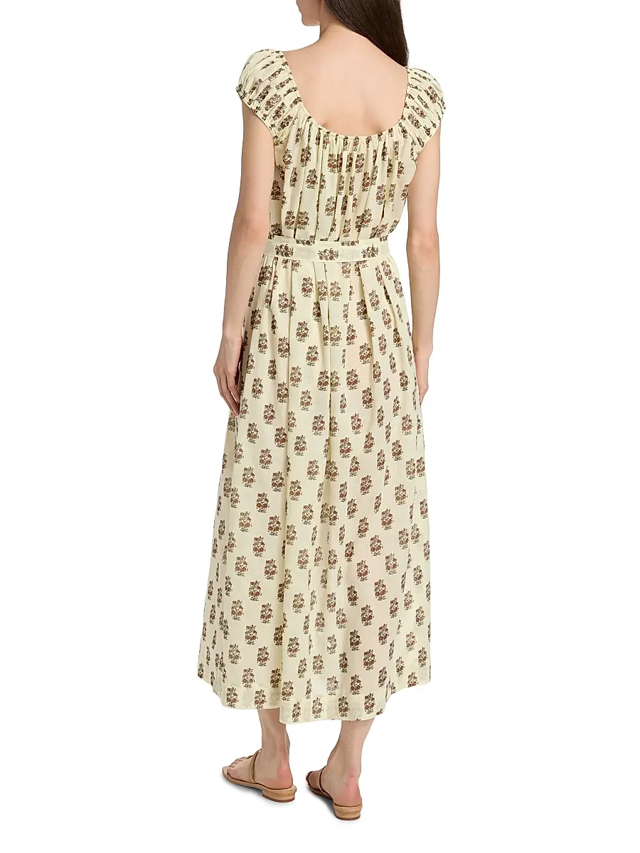 DÔEN Women's Meadowlark Floral Cotton Midi Dress | Thumbnail 5 DÔEN Women's Meadowlark Floral Cotton Midi Dress | Thumbnail 5
