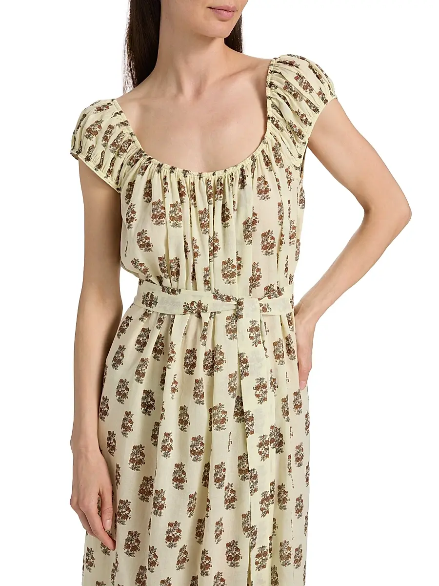 DÔEN Women's Meadowlark Floral Cotton Midi Dress | Thumbnail 7 DÔEN Women's Meadowlark Floral Cotton Midi Dress | Thumbnail 7