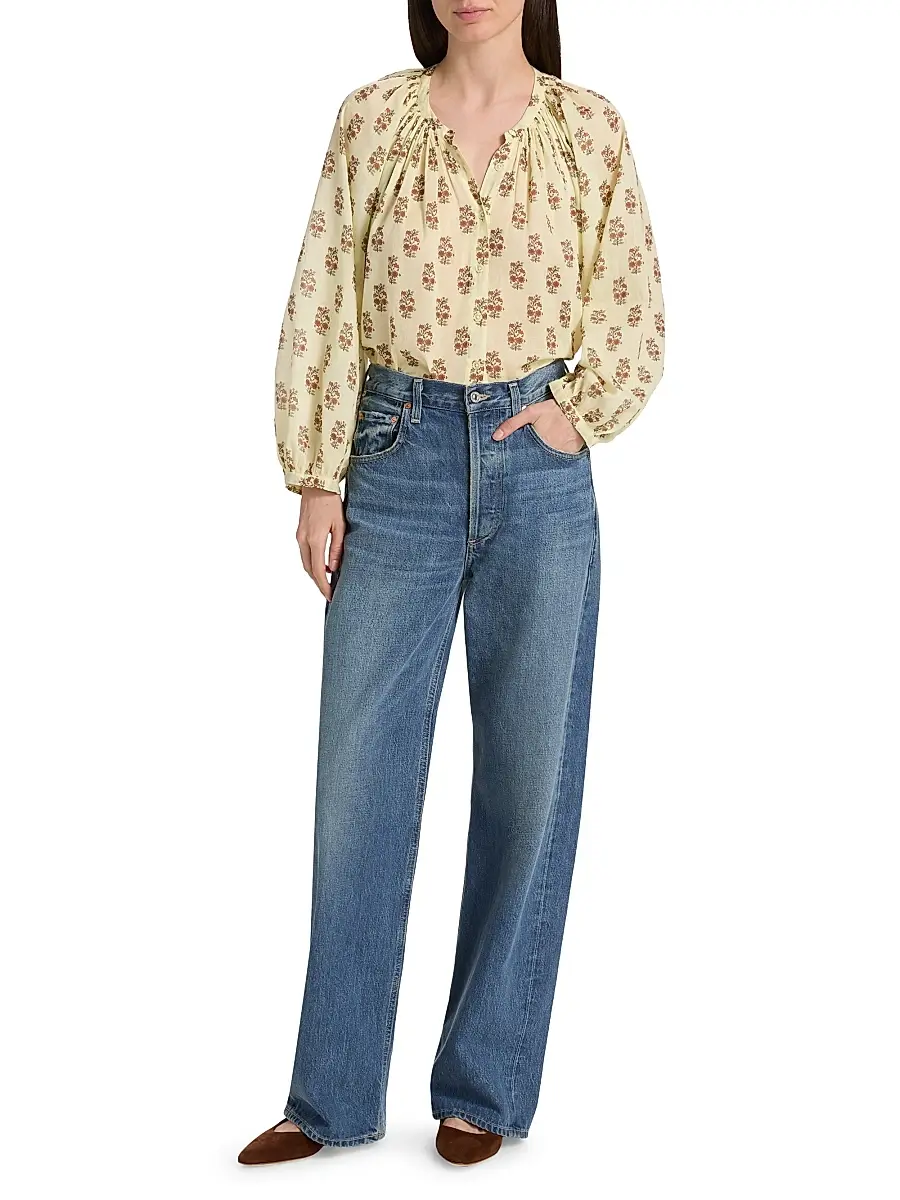 DÔEN Women's Jonie Floral Cotton Top | Thumbnail 2 DÔEN Women's Jonie Floral Cotton Top | Thumbnail 2