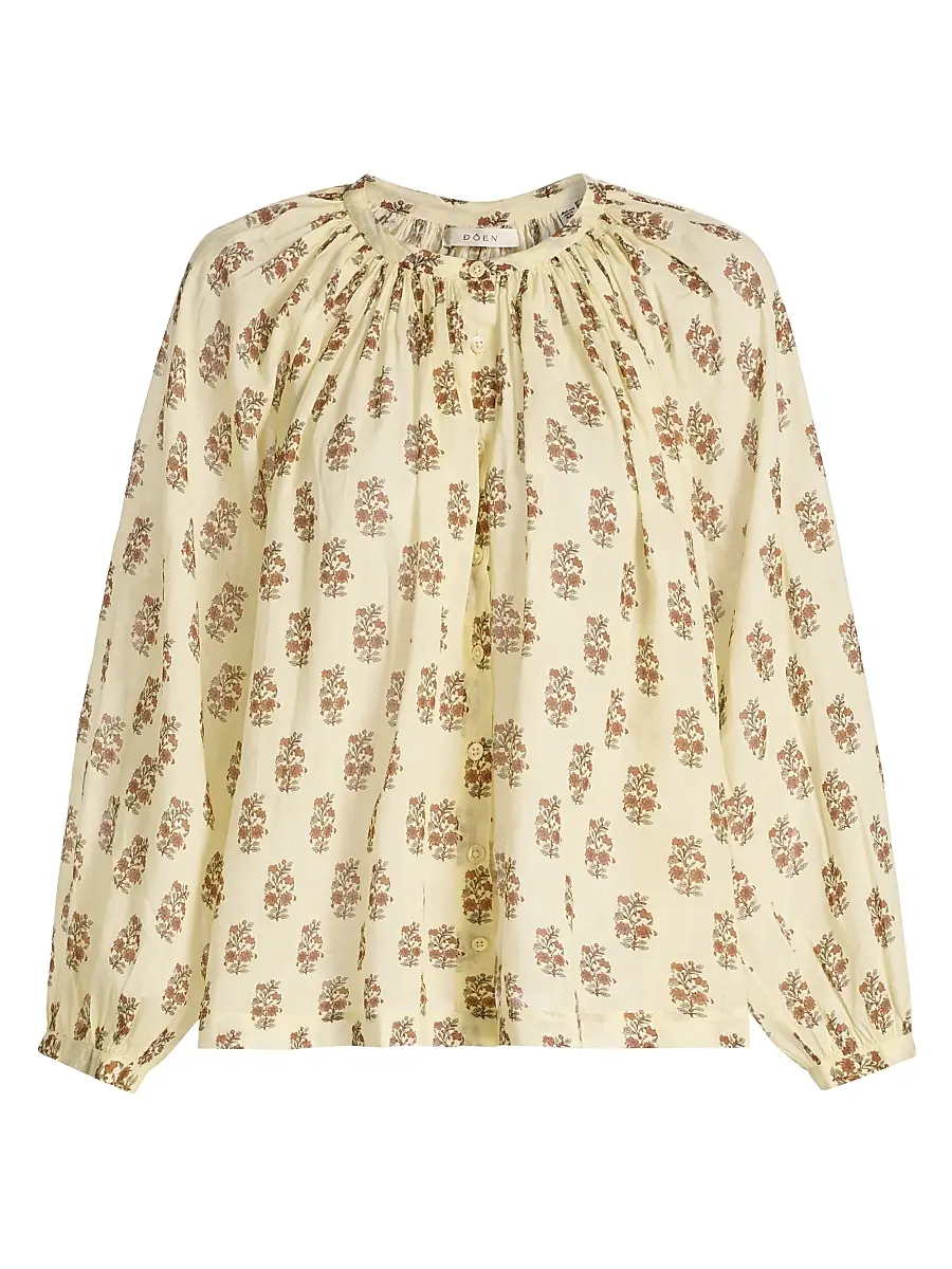 DÔEN Women's Jonie Floral Cotton Top | Image 1 DÔEN Women's Jonie Floral Cotton Top | Image 1