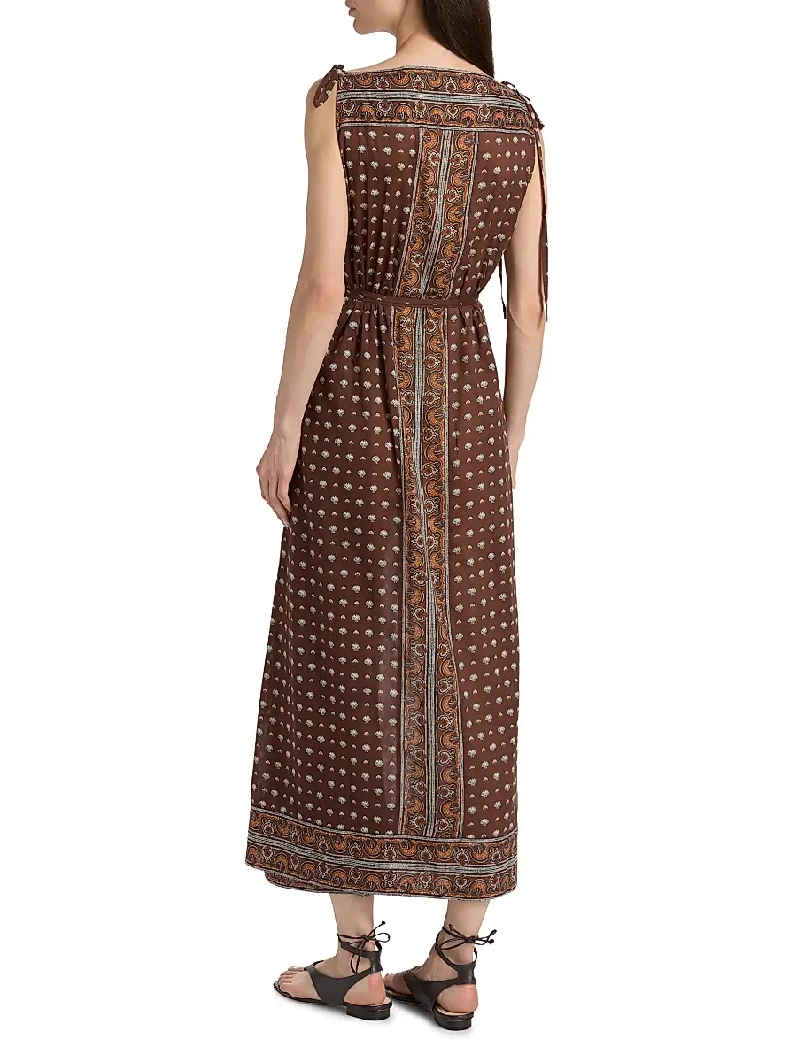 DÔEN Women's Amarante Shell-Print Cotton Maxi Dress | Thumbnail 5 DÔEN Women's Amarante Shell-Print Cotton Maxi Dress | Thumbnail 5
