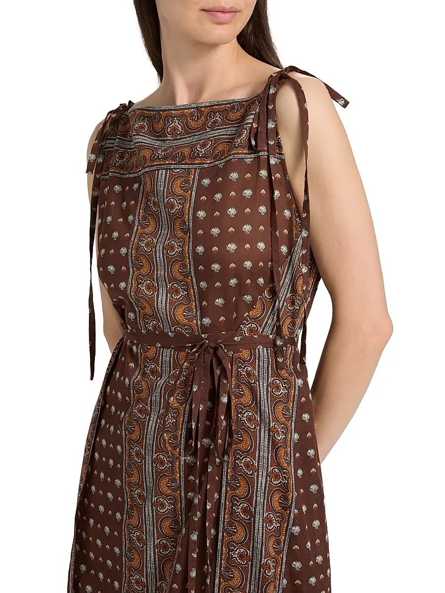 DÔEN Women's Amarante Shell-Print Cotton Maxi Dress | Thumbnail 6 DÔEN Women's Amarante Shell-Print Cotton Maxi Dress | Thumbnail 6