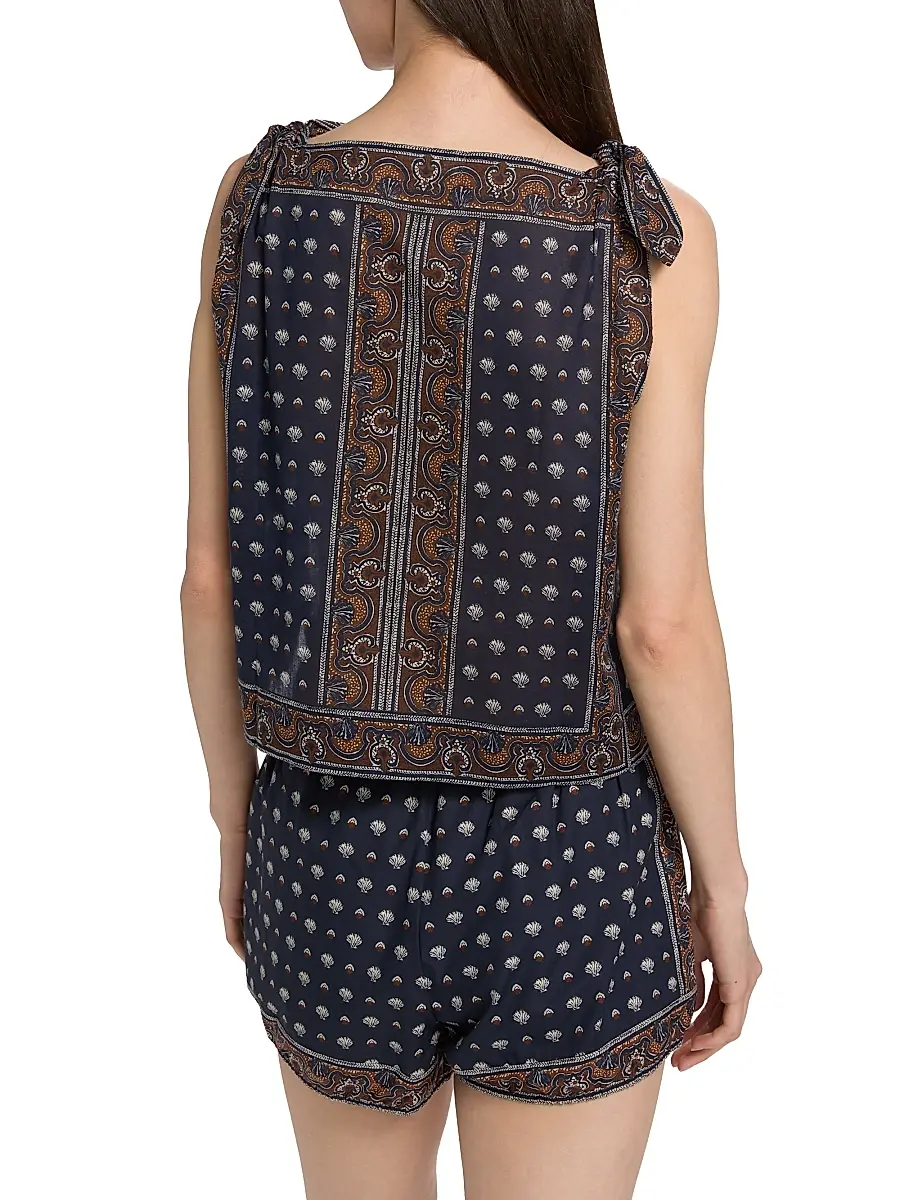 DÔEN Women's Amalia Shell-Print Cotton Top | Thumbnail 5 DÔEN Women's Amalia Shell-Print Cotton Top | Thumbnail 5