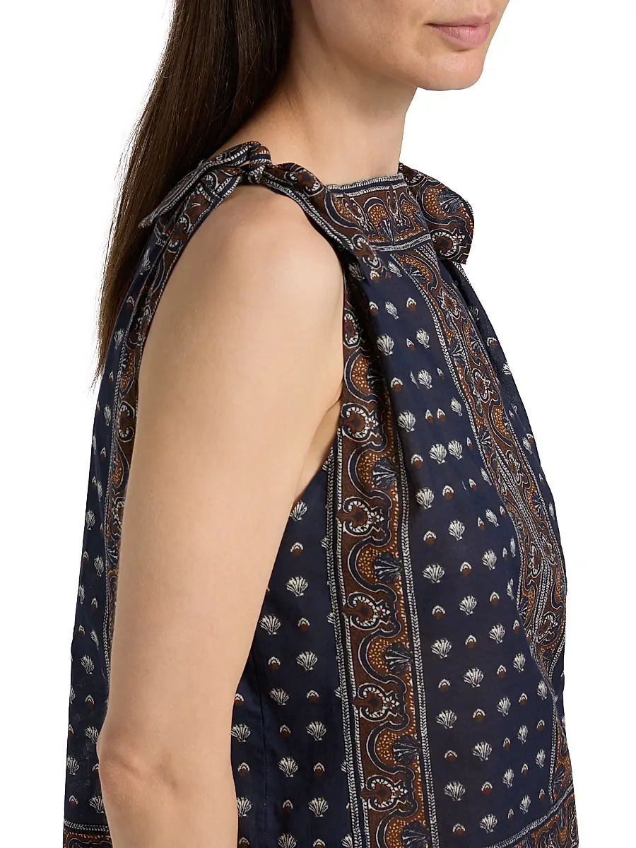 DÔEN Women's Amalia Shell-Print Cotton Top | Thumbnail 6 DÔEN Women's Amalia Shell-Print Cotton Top | Thumbnail 6
