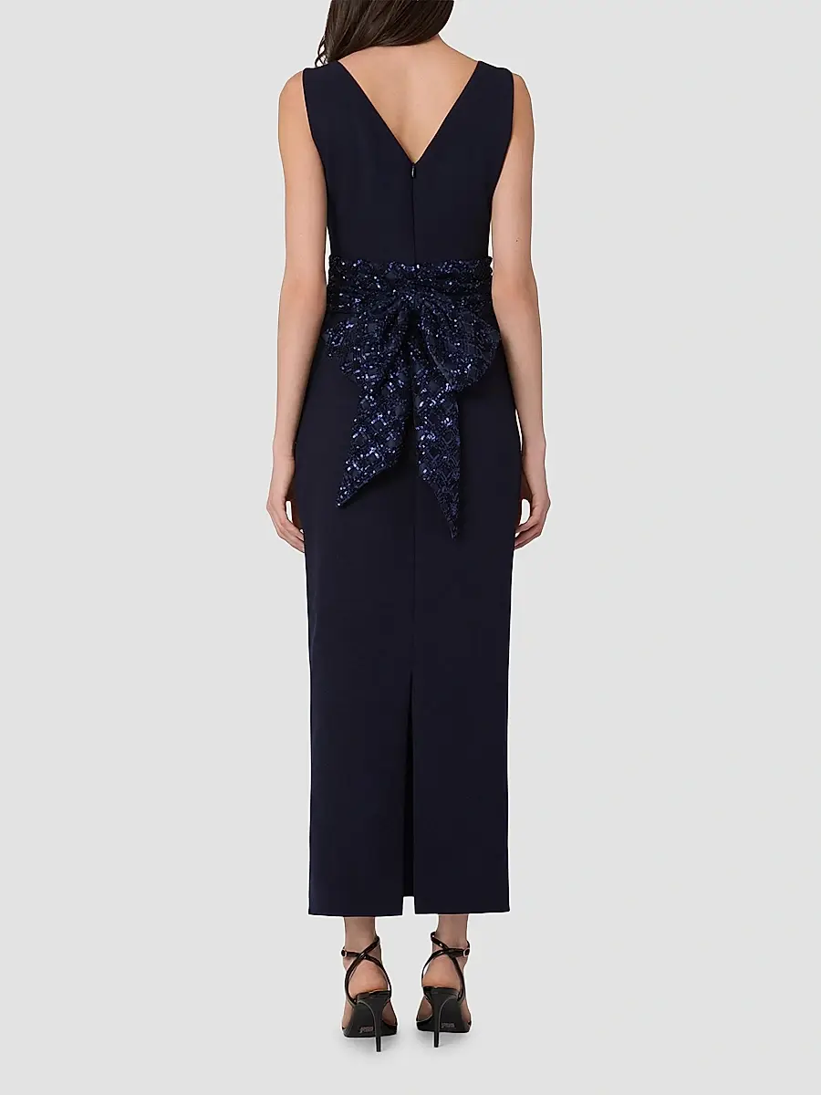 Shoshanna Women's Sia Crepe Sequin-Embellished Maxi Dress | Thumbnail 3 Shoshanna Women's Sia Crepe Sequin-Embellished Maxi Dress | Thumbnail 3