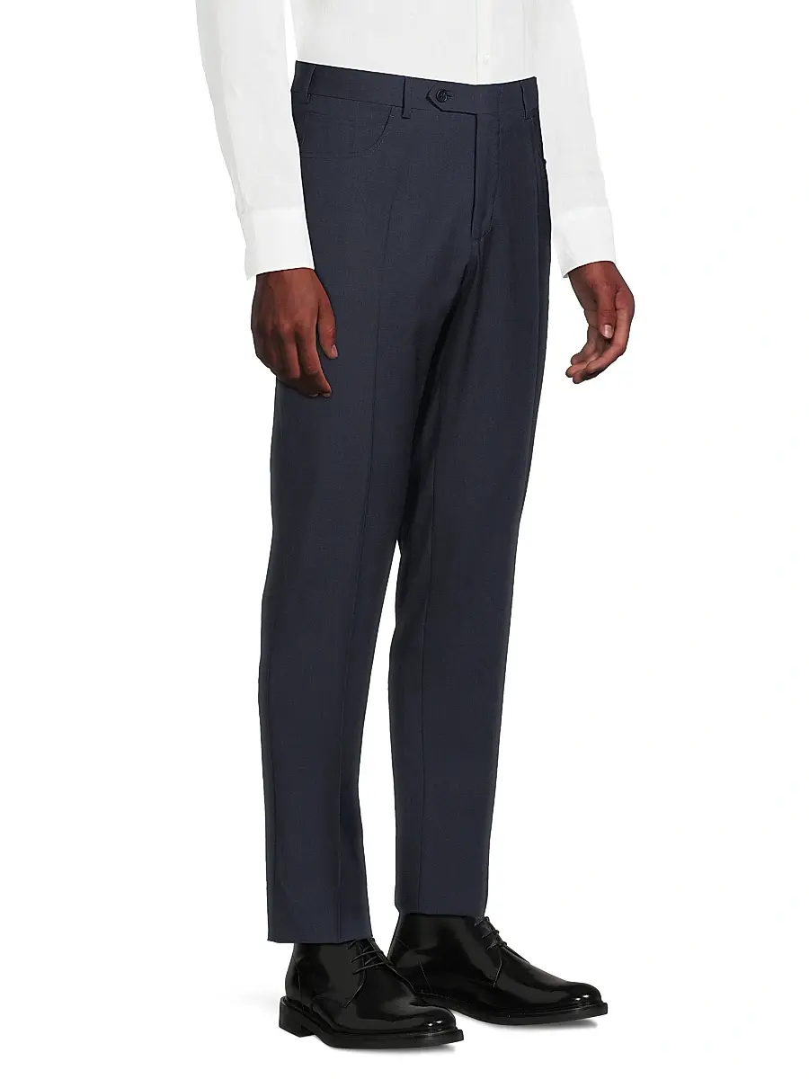 Canali Men's Classic Solid Dress Trousers | Thumbnail 4 Canali Men's Classic Solid Dress Trousers | Thumbnail 4