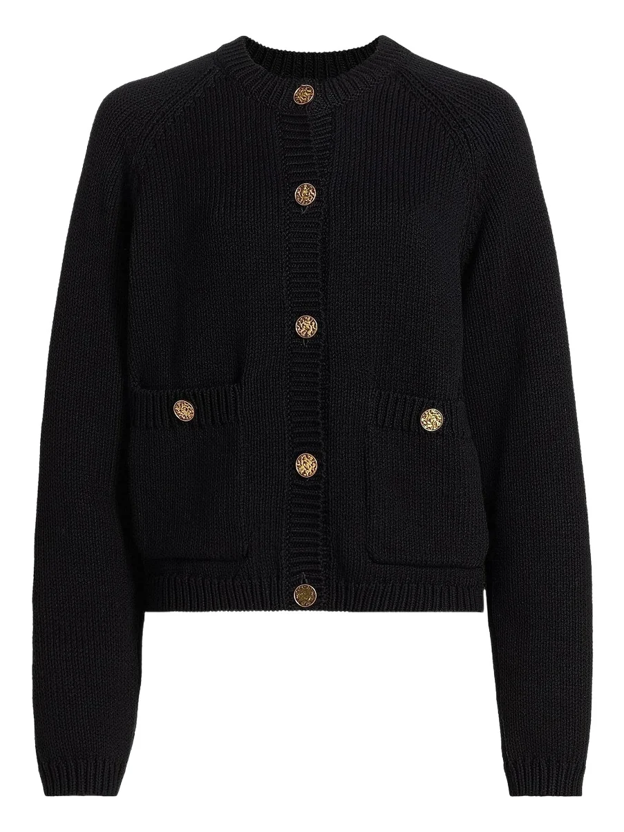 TOTEME Women's Hammered Button Cotton Cardigan