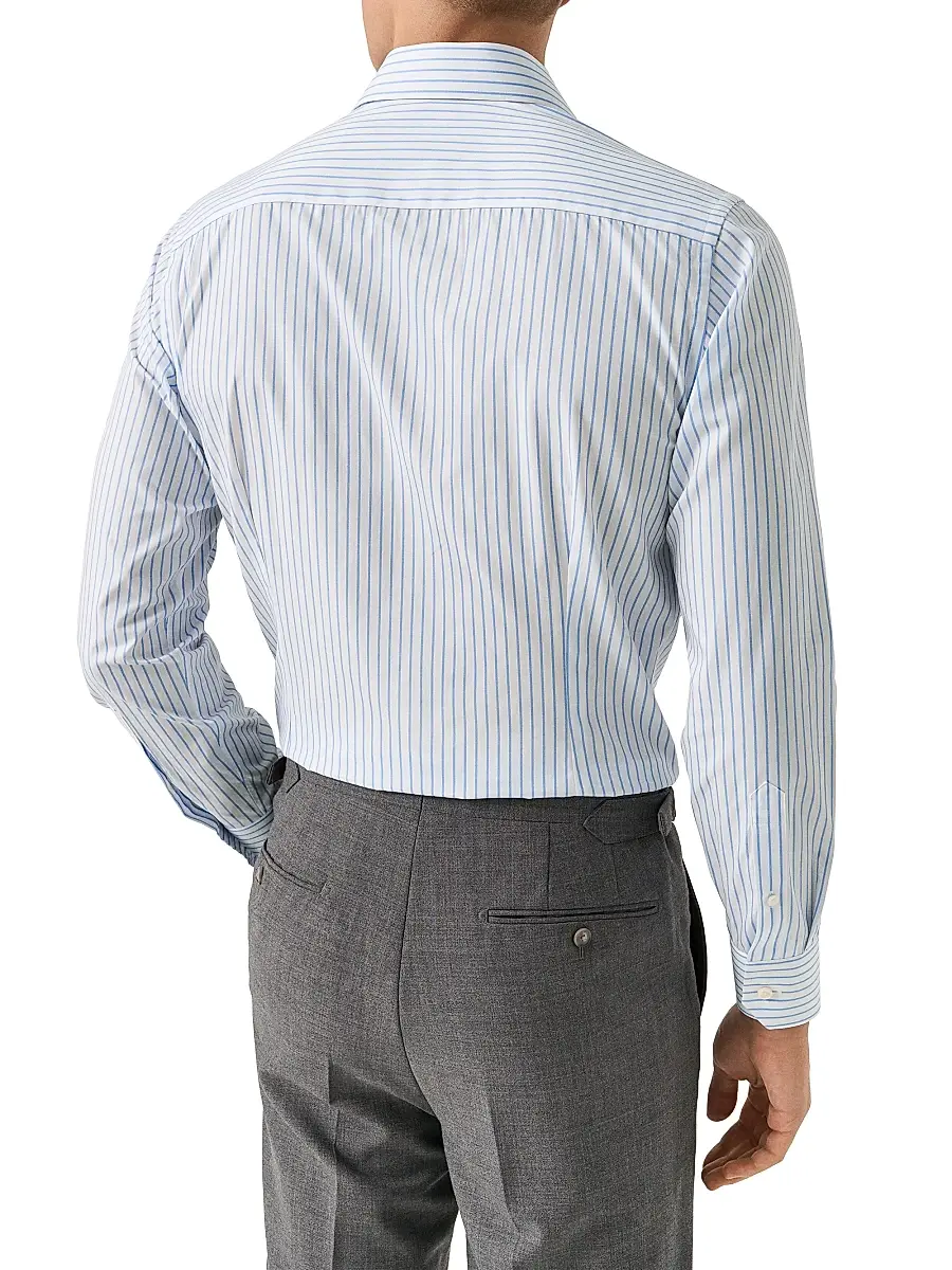 Eton Men's Striped Cotton Contemporary-Fit Shirt | Thumbnail 4 Eton Men's Striped Cotton Contemporary-Fit Shirt | Thumbnail 4